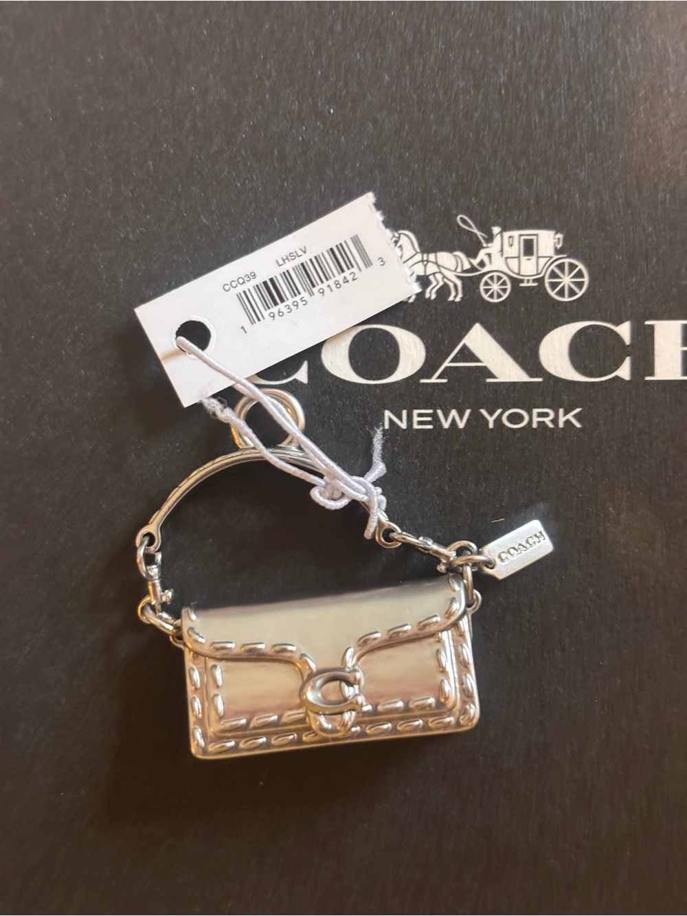Coach Silver Mini Tabby Bag Charm DIY Keychain